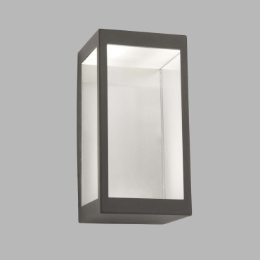 Searchlight Box - Applique d'extérieur - 12 x 22 cm - 10W LED inclus - IP44 - gris foncé