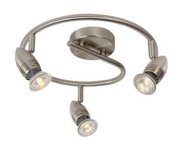 Lucide Caro 3 - spot en saillie - Ø 31 x 13 cm - 3 x 5W LED inclus - chrome satiné