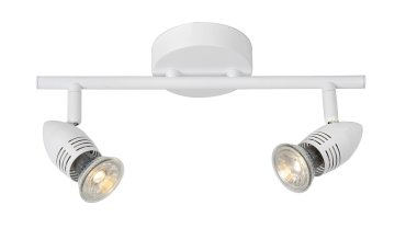 Lucide Caro - spot en saillie - 32 x 9 x 13 cm - 2 x 5W LED inclus - blanc