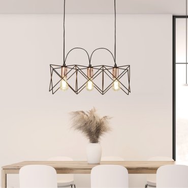 Searchlight Anthea - lampe suspendue - 55 x 19 x 146 cm - noir