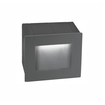 Nova Luce Krypton - applique encastrée - 8 x 7 x 8 cm - 3W LED inclus - IP54 - gris foncé