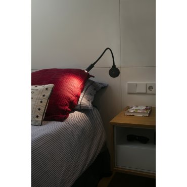 Faro Pixie - applique murale avec interrupteur - 8 x 3 x 39 cm - 2W LED inclus - noir mat