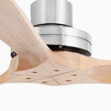 Faro Lantau XL - ventilateur de plafond - Ø 168 cm - nickel mat et pin