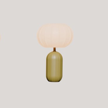 New Garden Rachel 45 - lampe de table rechargeable à énergie solaire et à batterie avec télécommande  - Ø 27,9 x 44,3 cm - RGB + blanc 5W LED inclus - IP65 - vert olive