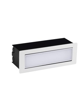 Nova Luce Echo - applique encastrée - 17,6 x 6,25 x 6,3 cm - 6W LED inclus - IP54 - blanc sablé
