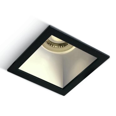 ONE Light Chill Out - spot encastrable - 84 x 84 mm, 76 x 76 mm format encastrable - noir et blanc