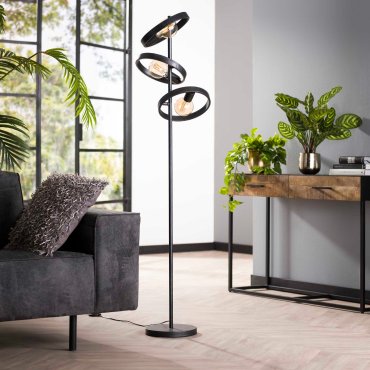 Vico Hover - lampadaire 3L - 40 x 40 x 155 cm - anthracite