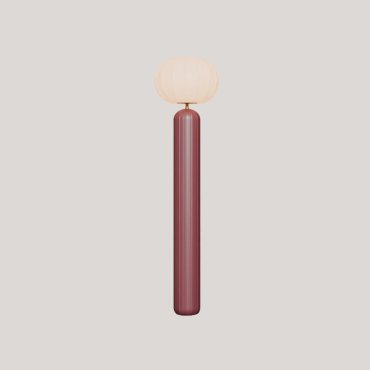 New Garden Rachel 145 - lampadaire rechargeable à énergie solaire et à batterie avec télécommande - Ø 36 x 143 cm - 5W LED inclus - IP65 - bordeaux - 3000K