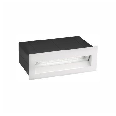 Nova Luce Krypton - applique encastrée - 13,5 x 8 x 5,5 cm - 3W LED inclus - IP54 - blanc