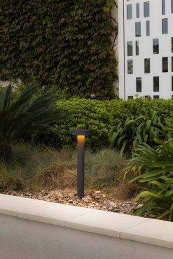 Faro Espot - lampe de jardin - Ø 16 x 60 cm - 9W LED inclus - IP65 - gris foncé