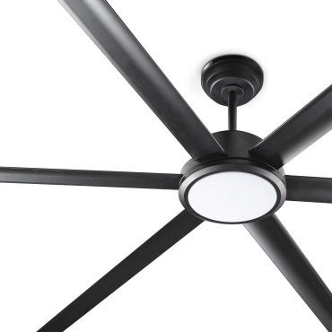 Faro Rotterdam 25 XXL - ventilateur de plafond avec lumière et télécommande - Ø 250 cm - 32W LED inclus - noir mat
