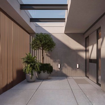 Nova Luce Appia - applique murale extérieure - 8,5 x 20 x 3,8 cm - 5W LED inclus - IP54 - corten