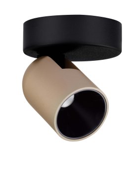 Nova Luce Sirmos - plafonnier - Ø 10 x 12,6 cm - 8W dimmable LED inclus - café moka et noir sablé