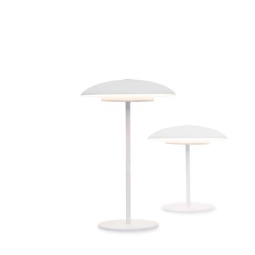 New Garden Sardinia 30 - lampe de table rechargeable - Ø 15 x 16 cm / Ø 15 x 28 cm - 3,5W LED dimmable inclus - IP44 - blanc