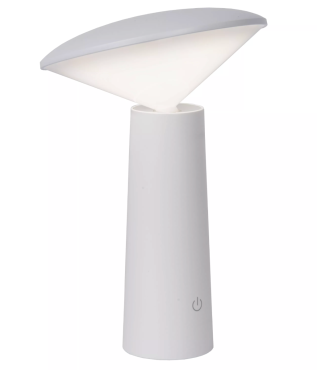 Lucide Jive - lampe de table d'extérieur rechargeable - Ø 13,9 x 21,3 cm - 4W LED dimmable inclus - IP44 - blanc