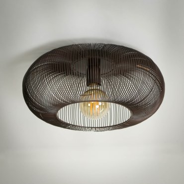 Vico Copper Twist - plafonnier - Ø 43 x 20 cm - noir nickel