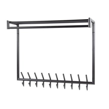 Vico Tubo - porte-manteau avec étagère murale - 100 x 27 x 80 cm - gris foncé mat