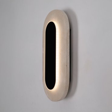 Maxlight Travertino - lampe murale - 30 x 15 x 5 cm - LED de 10W incl. - noir et gris