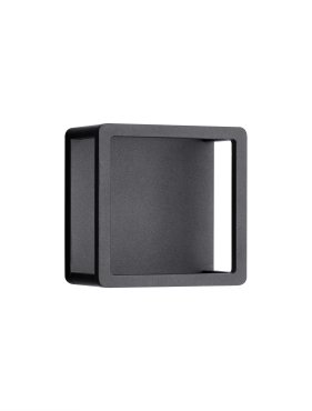 Nova Luce Misti - applique murale extérieure - 18 x 18 x 13 cm - 9W LED inclus - IP65 - anthracite foncé