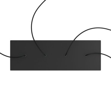 Creative Cables - Rose-One Rosace de plafond rectangulaire pour 4 points lumineux - 67,5 x 22,5 cm - noir