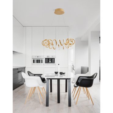 Nova Luce Zinia - lampe suspendue - Ø 60 x 150 cm - 45W LED inclus - sand gold