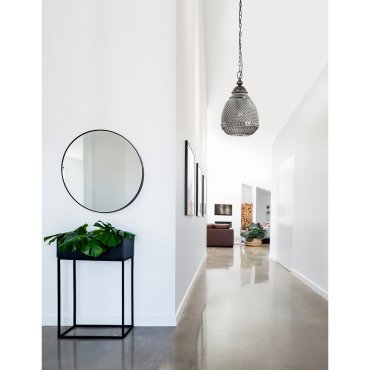 Nova Luce Toulon - lampe suspendue - Ø 27 x 120 cm - gris