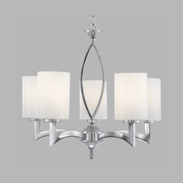 Searchlight Gina - lustre - Ø 48 x 100 - chrome et blanc