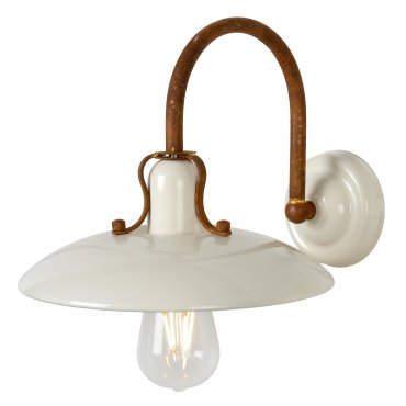 Lucide Romer - applique murale - 24 x 32 x 21 cm - crème, rouille