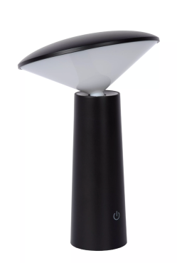 Lucide Jive - lampe de table d'extérieur rechargeable - Ø 13,9 x 21,3 cm - 4W LED dimmable inclus - IP44 - noir
