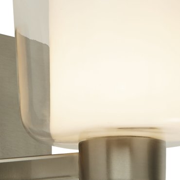 Searchlight Bubbles - applique murale - 13 x 14,5 cm - IP44 - nickel satiné