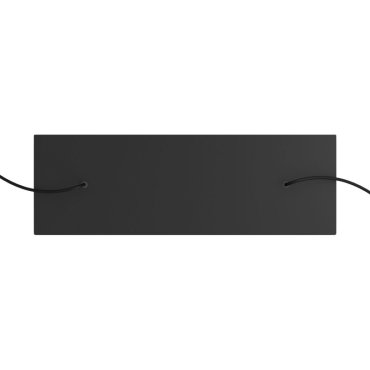 Creative Cables - Rose-One Rosace de plafond rectangulaire pour 2 points lumineux - 67,5 x 22,5 cm - noir