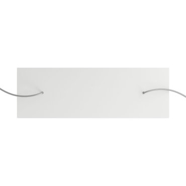 Creative Cables - Rose-One Rosace de plafond rectangulaire pour 2 points lumineux - 67,5 x 22,5 cm - blanc