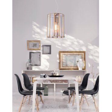 Nova Luce Celso - lampe suspendue - Ø 28 x 120 cm - métal antique