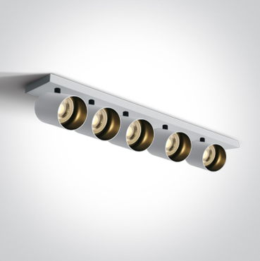ONE Light Retro GU10 Spots - spot en saillie 5L - 65 x 7 x 10 cm - blanc