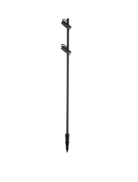 Nova Luce Darma - lampe de jardin - Ø 10,5 x 122 cm - 13W LED inclus - IP65 - noir sablé