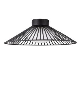 Nova Luce Brume - plafonnier - Ø 50 x 15 cm - 15W LED inclus - noir mat