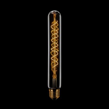 ETH Tube Spiral LED Filament - Ø 3 x 18,5 cm - E27 - 3 niveaux de gradation - 7W - 2200K - fumé