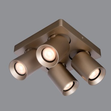 Artdelight Megano – spot en saillie 4 lampes – 20 x 20 x 11,5 cm – champagne