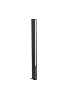 Nova Luce Stor - lampe de jardin - 8 x 100 x 12 cm - 17W LED inclus - IP65 - noir sablé