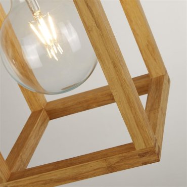 Searchlight Square - lampe suspendue - 20 x 20 x 120 cm - noir et brun