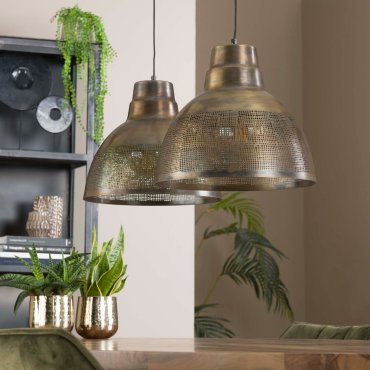 Vico Screen - lampe suspendue - 95 x 38 x 150 cm - bronze antique