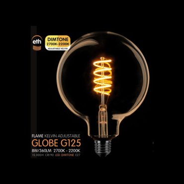 ETH LED Spiral Globe - Ø 12,5 cm - E27 - dimtone - 6W - 2700K à 2200K - or