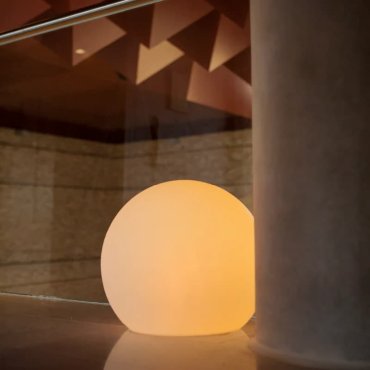 New Garden Buly 30 - boule lumineuse avec câble - Ø 30 x 26,5 cm - 7W LED inclus - citron vert translucide
