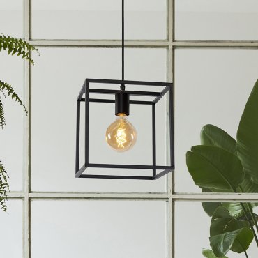 Roi Du Luminaire Achille - lampe suspendue - 25 x 25 x 155 cm - noir