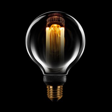 ETH Globe LED Filament - Ø 8 cm - E27 - 3 niveaux de gradation - 5W - 2000K - fumé et transparent