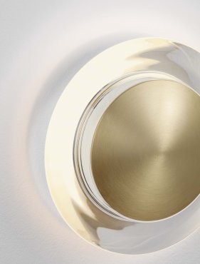 Nova Luce Airida - applique murale - Ø 17 x 6 cm - 8W LED inclus - laiton doré