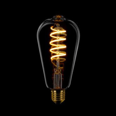 ETH Edison Spiral LED Filament ST64 - E27 - 8W dimmable - 1800K - fumé