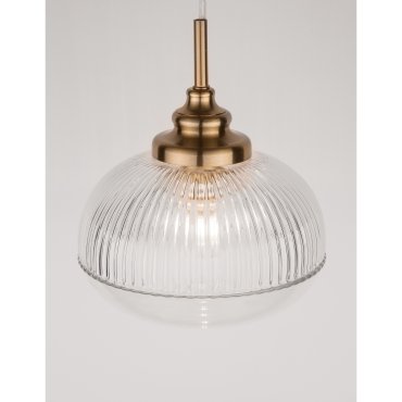Nova Luce Mond - lampe suspendue - Ø 18 x 120 cm - or satiné et transparent