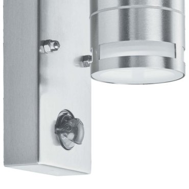 Searchlight Bodmin - Applique d'extérieur avec détecteur de mouvement - 7 x 15 cm - 3W LED inclus - IP44 - acier inoxydable