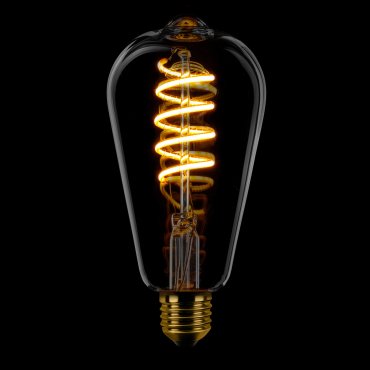 ETH Edison Spiral LED Filament ST64 - E27 - dimmable - 7.5W - 2200K - transparent